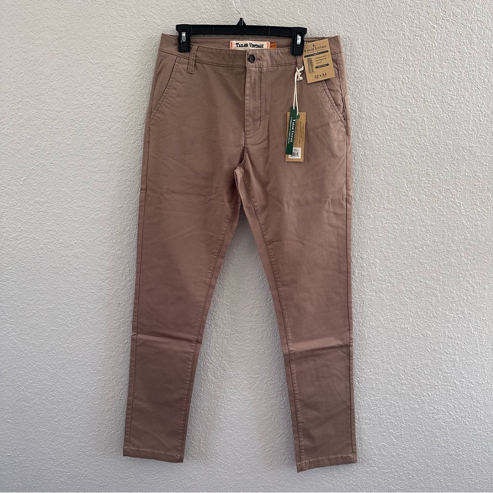 Tailor Vintage Fallen Rock Slim Fit Stretch Chino Pants Men's 32x34 NWT